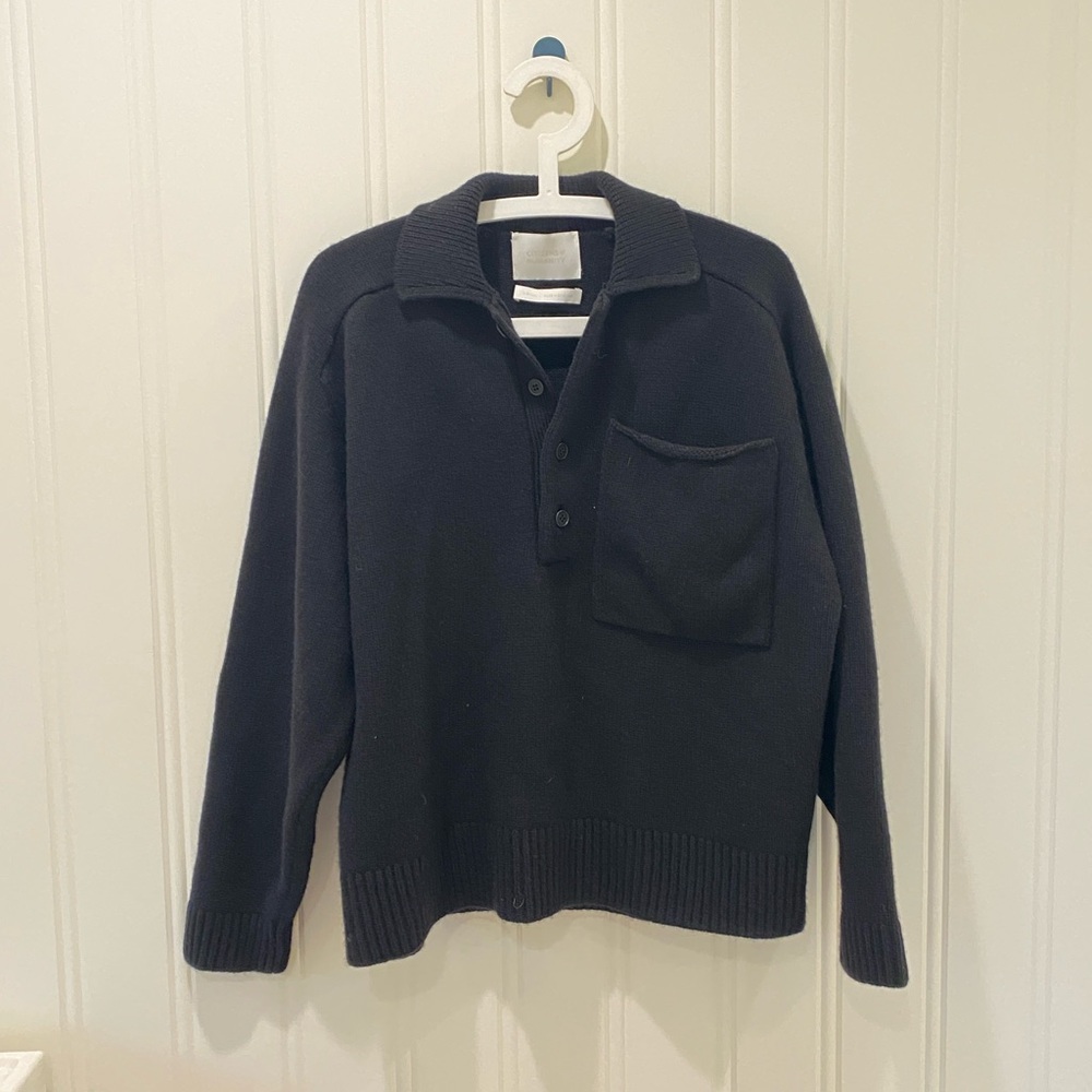 BNWOT Citizens of humanity Agatha rugby cashmere sweater in black XS